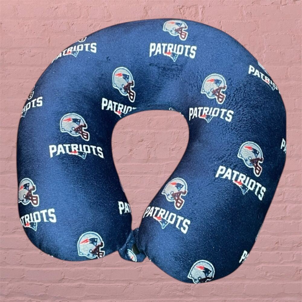 New England Patriots NFL Neck Pillow Travel Head Support Plane Car Vacation Gift